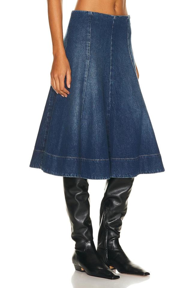 Lennox Paneled Denim Midi Skirt Product Image