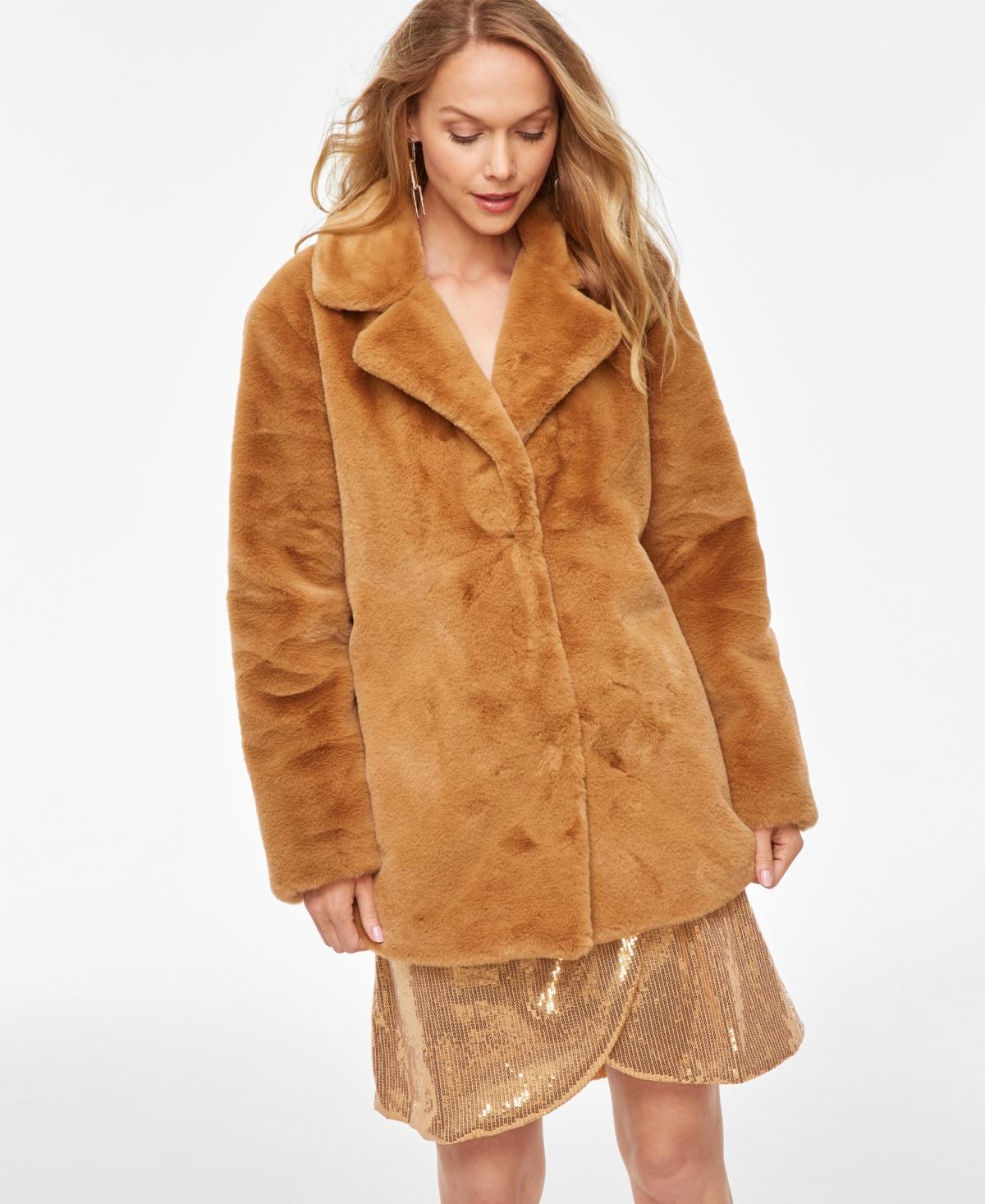 I.n.c. International Concepts Womens Faux-Fur Family Matching Coat, Created for Macys Product Image