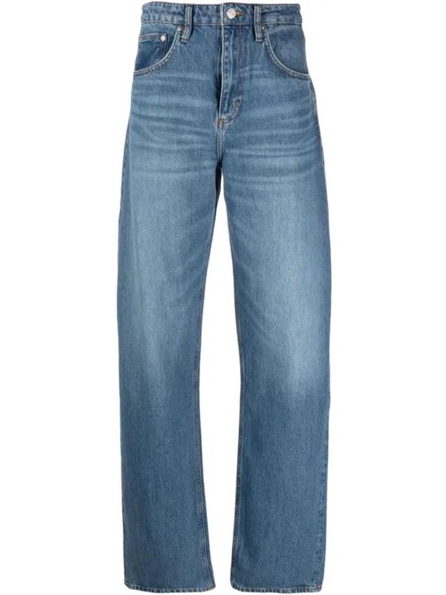 FRAME High-rise Wide-leg Jeans In Blue Product Image