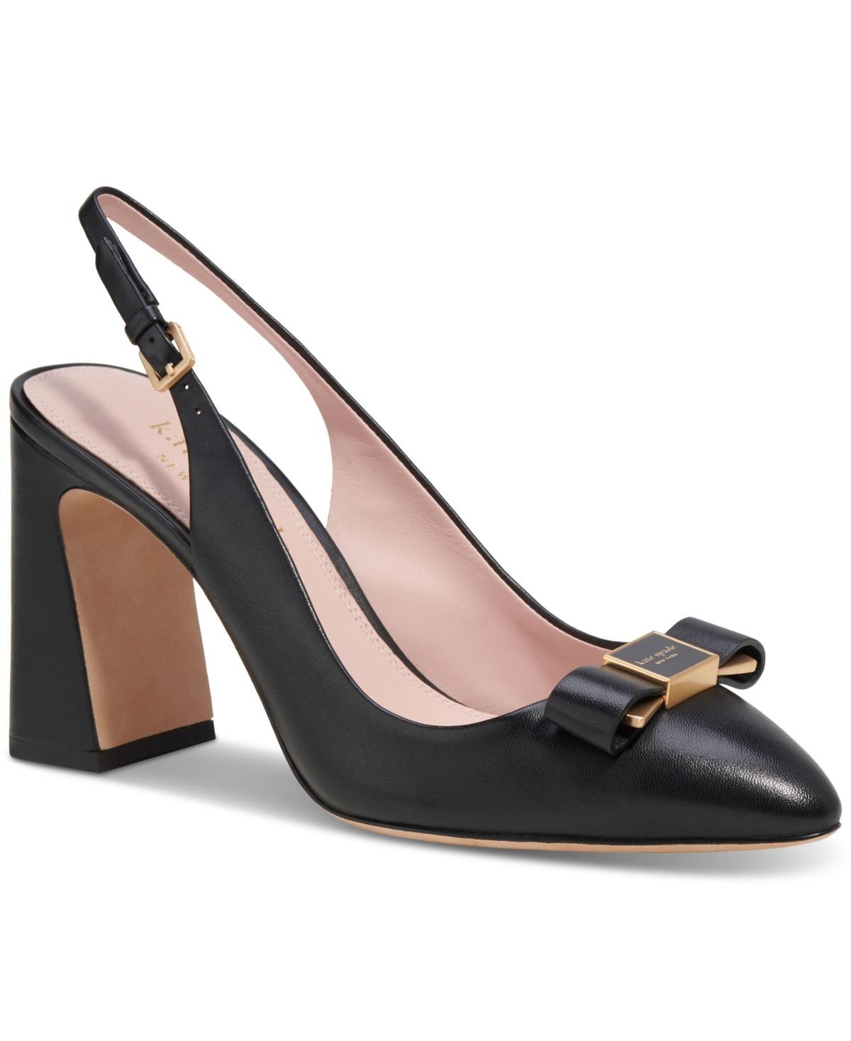 kate spade new york Womens Bowdie Slip On Slingback High Heel Pumps Product Image