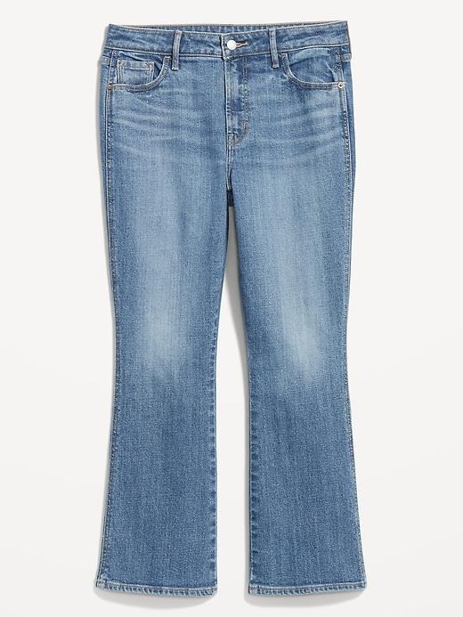 High-Waisted Vintage Crop Flare Jeans Product Image