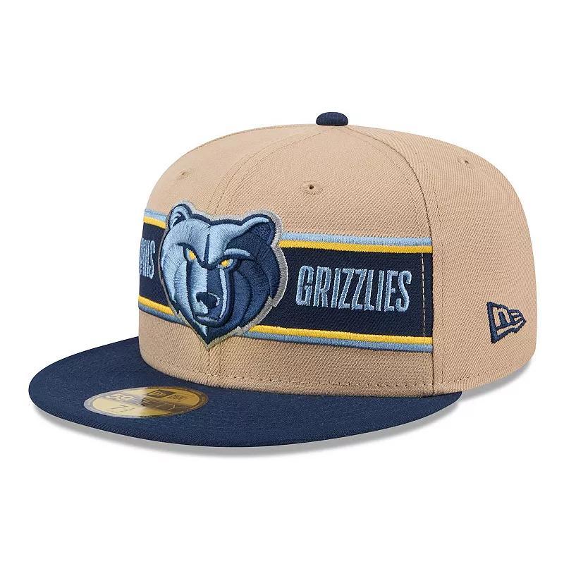 Mens New Era Tan/Navy Memphis Grizzlies 2024 NBA Draft 59FIFTY Fitted Hat Product Image