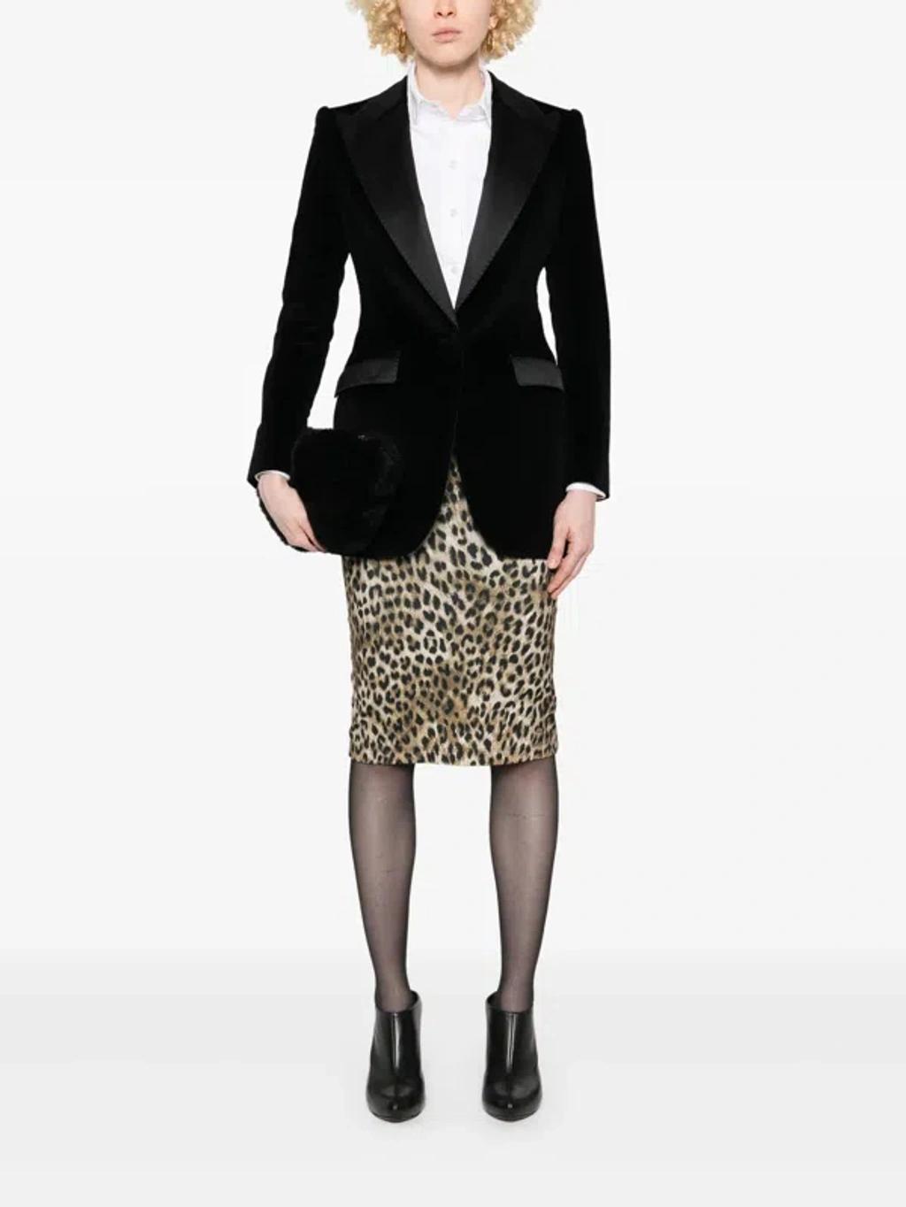 DOLCE & GABBANA Turlington Velvet Blazer In Black Product Image