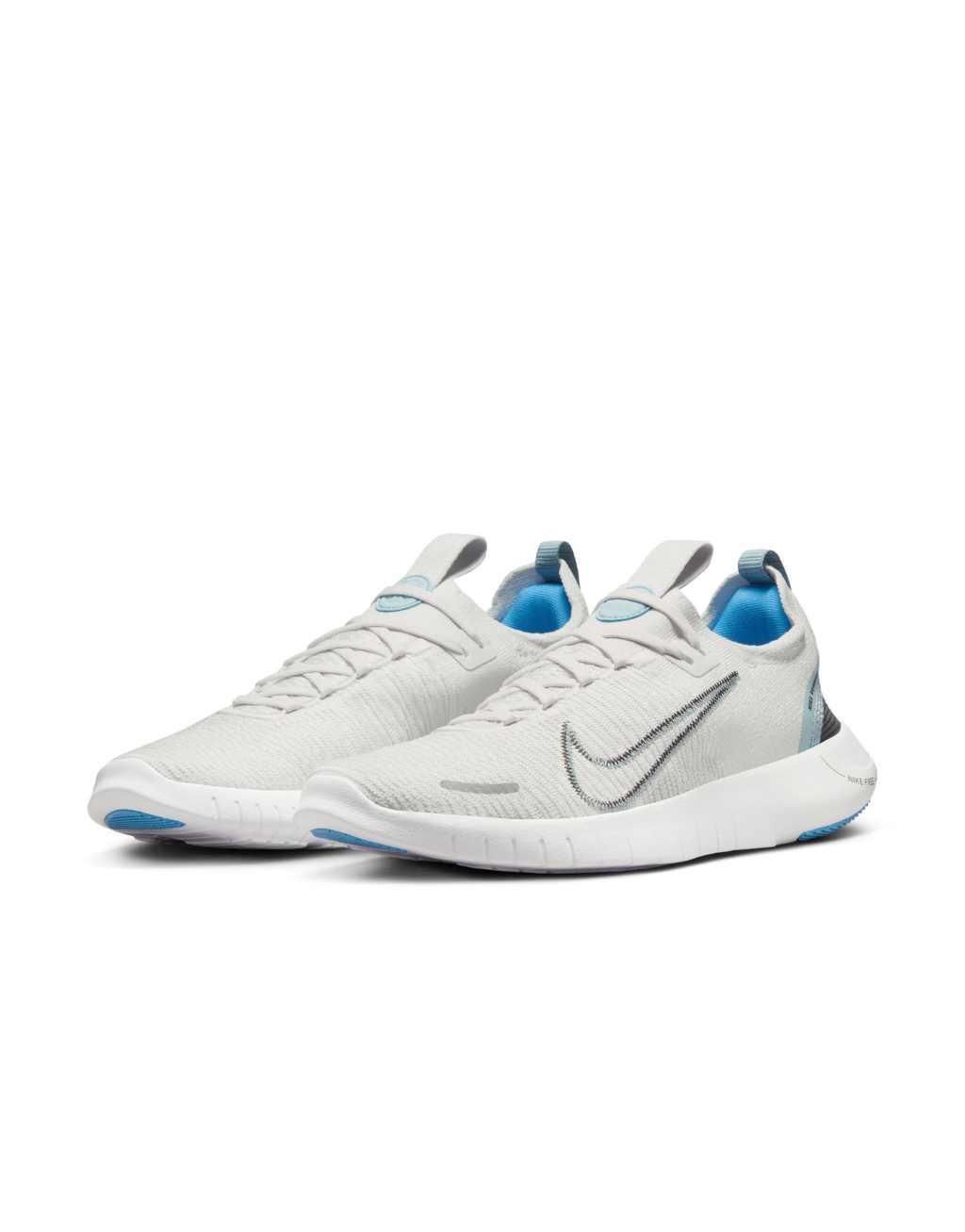 Nike Running Free Run NN sneakers in gray and white Product Image