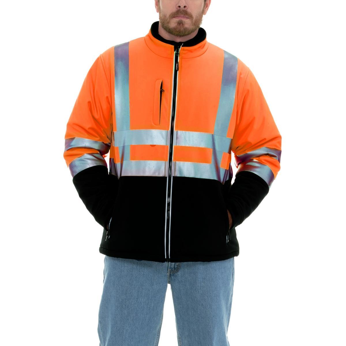 RefrigiWear Mens High Visibility Insulated Softshell Jacket with Reflective Tape Product Image