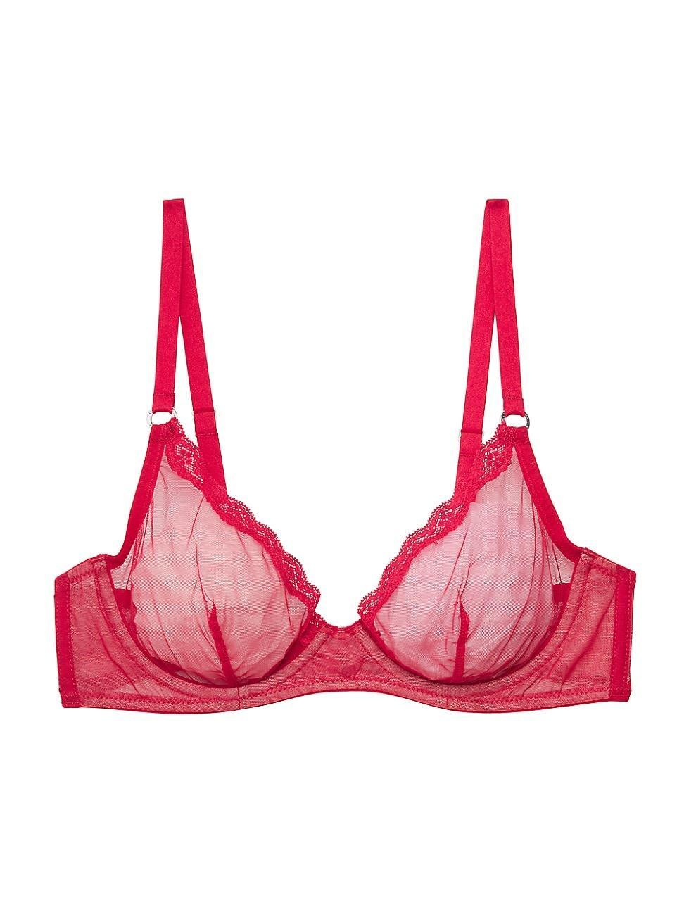 Womens Sheer Tulle Demi Bra Product Image