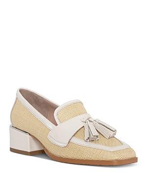 Donald Pliner Avispr Raffia and Leather Tassel Loafers Product Image