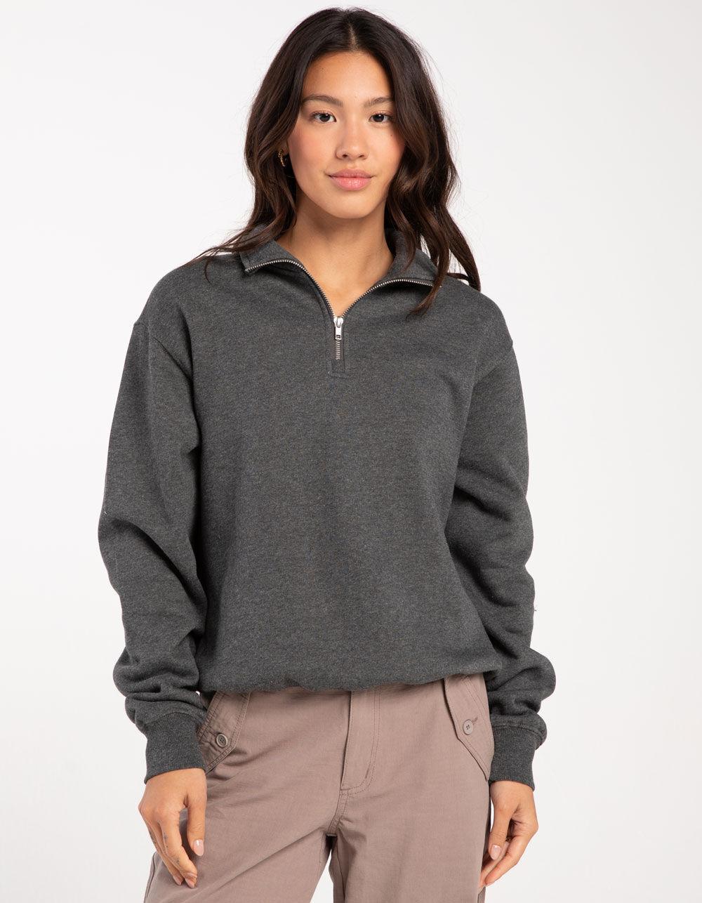 TILLYS Quarter Zip Womens Sweatshirt Product Image