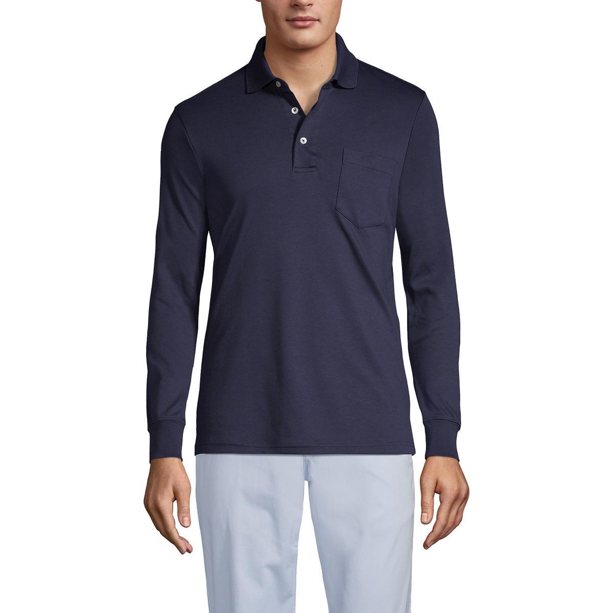 Mens Lands End Classic-Fit Super Soft Supima Pocket Polo Product Image