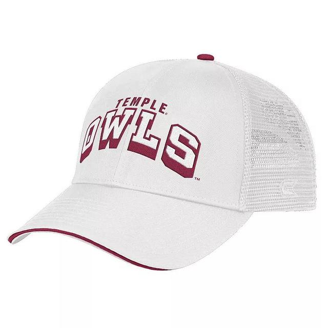 Mens Colosseum White Temple Owls Wyatt Adjustable Hat Product Image