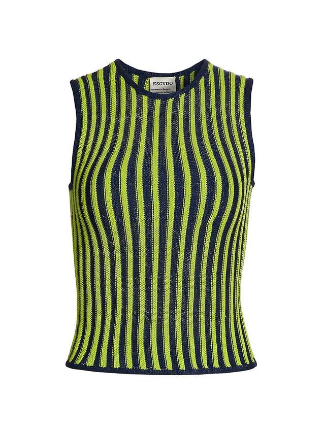 Womens Marina Stripe Cotton Top Product Image