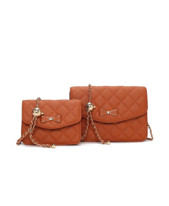 Mkf Collection Blossom Quilted Women s Shoulder Bag with a Mini Bag set by Mia K Product Image