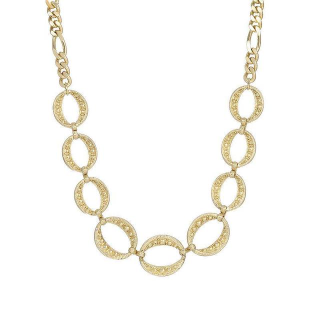 1928 Circle Link Necklace, Womens, Yellow Product Image