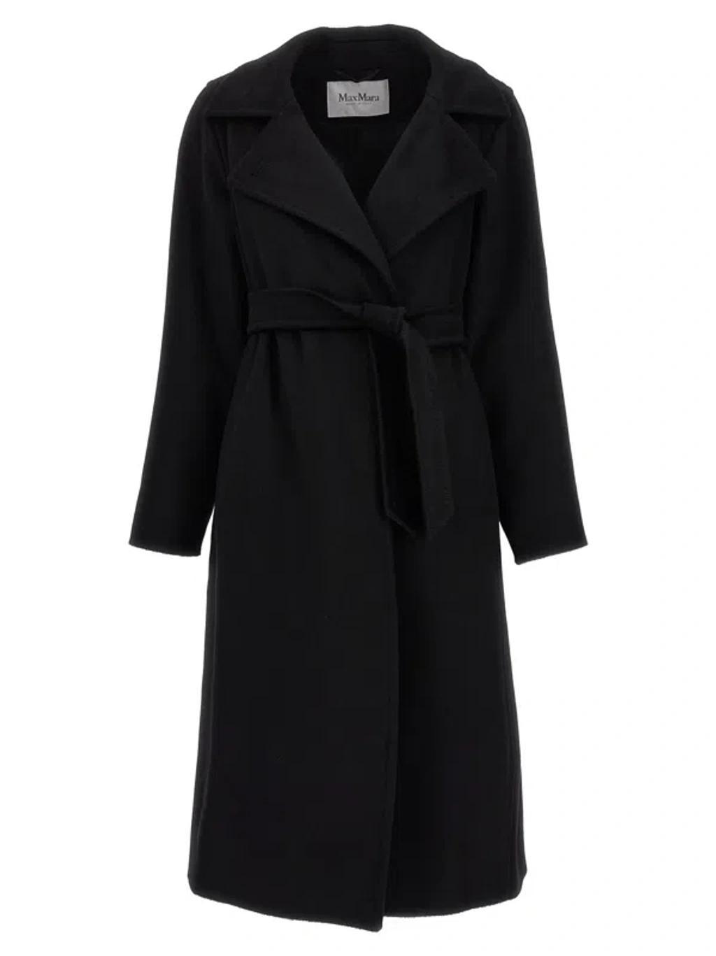 MAX MARA Collared Belted Coat In Multicolor Product Image