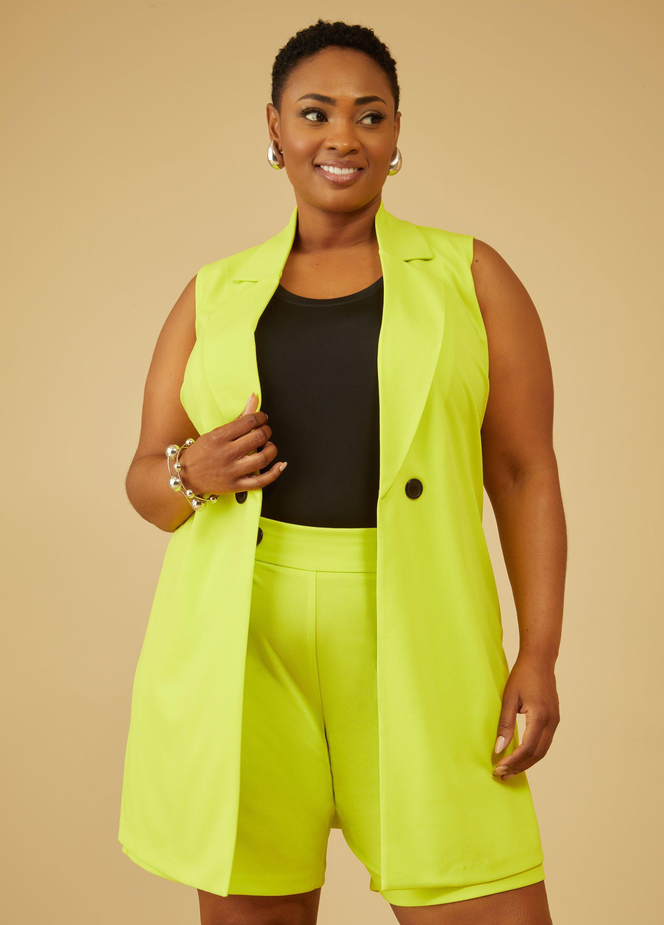 Plus Size Button Embellished Vest Ashley Stewart Product Image