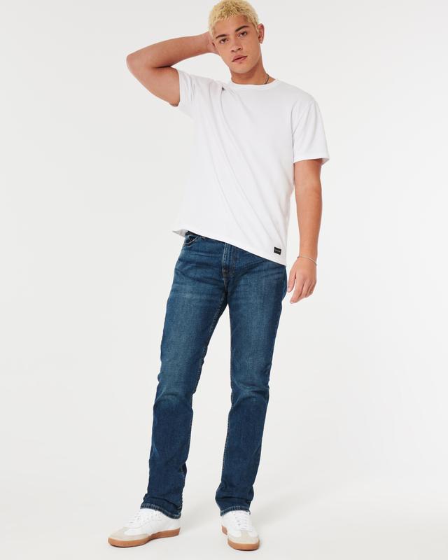 Dark Wash Slim Straight Jeans Product Image