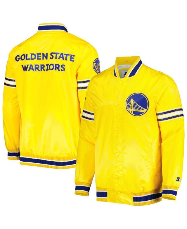 Mens Starter en State Warriors Slider Satin Full-Snap Varsity Jacket Product Image