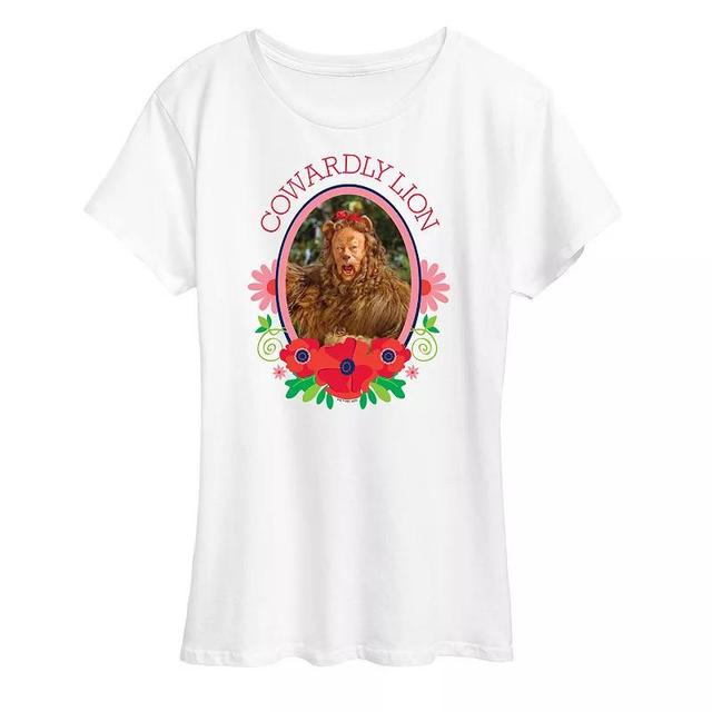 Womens Wizard of Oz Cowardly Lion Graphic Tee, Girls Blue Product Image