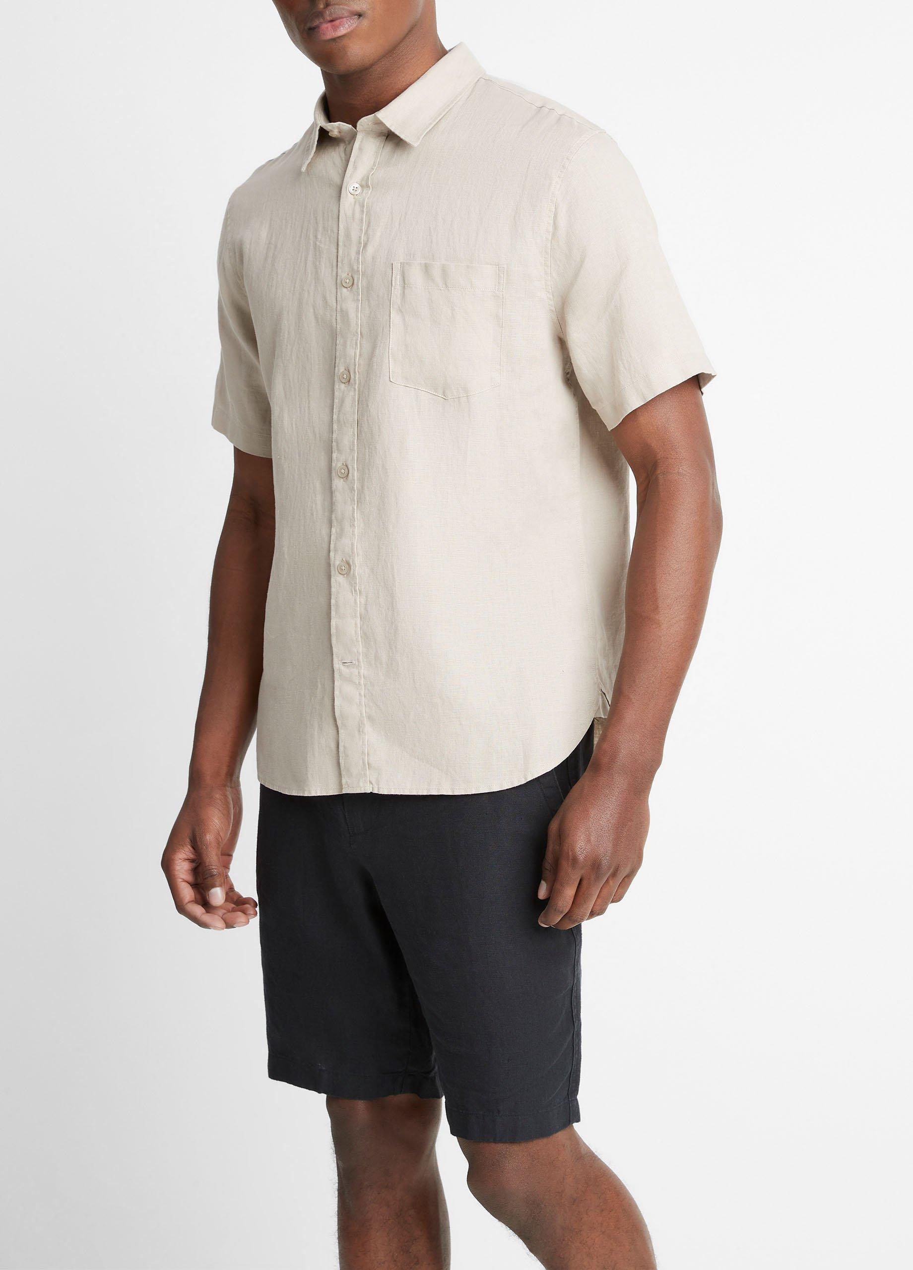 Linen Short-Sleeve Shirt Product Image