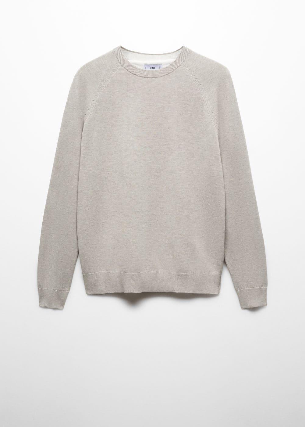 MANGO MAN - Fine-knit cotton sweater sandMen Product Image