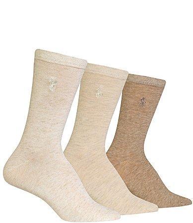 Polo Ralph Lauren Womens Flat Knit Trouser Socks 3 Pack Product Image