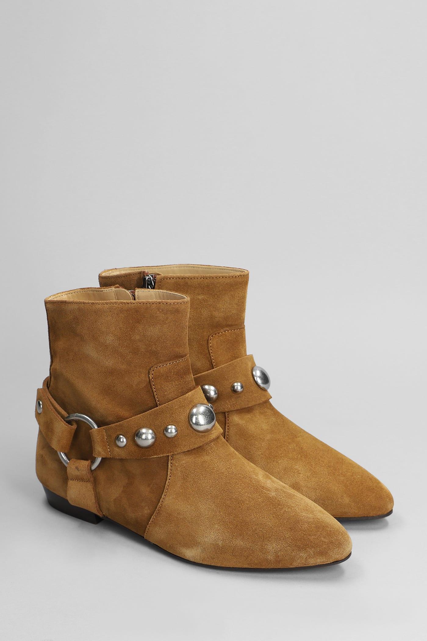 Siago Embellished Suede Ankle Boots In Leather Color Product Image