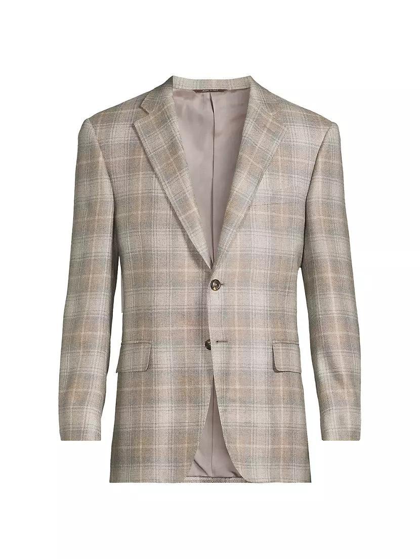 Plaid Cashmere Sport Coat Product Image