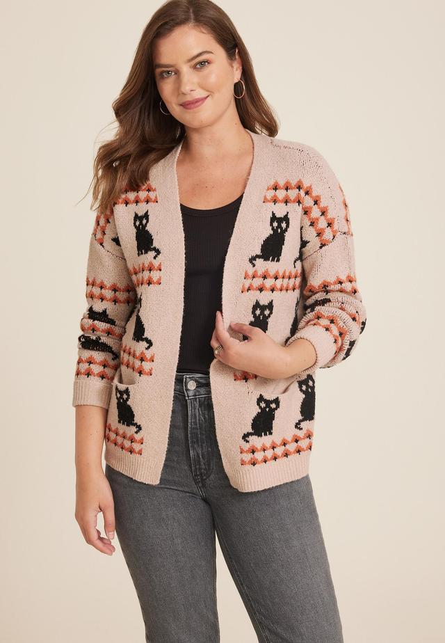 Cat Long Sleeve Cardigan Product Image