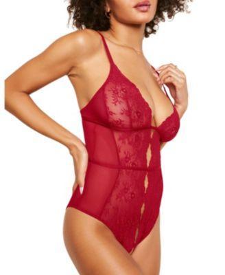 Adore Me Womens Rosie Crotchless Bodysuit Lingerie Product Image