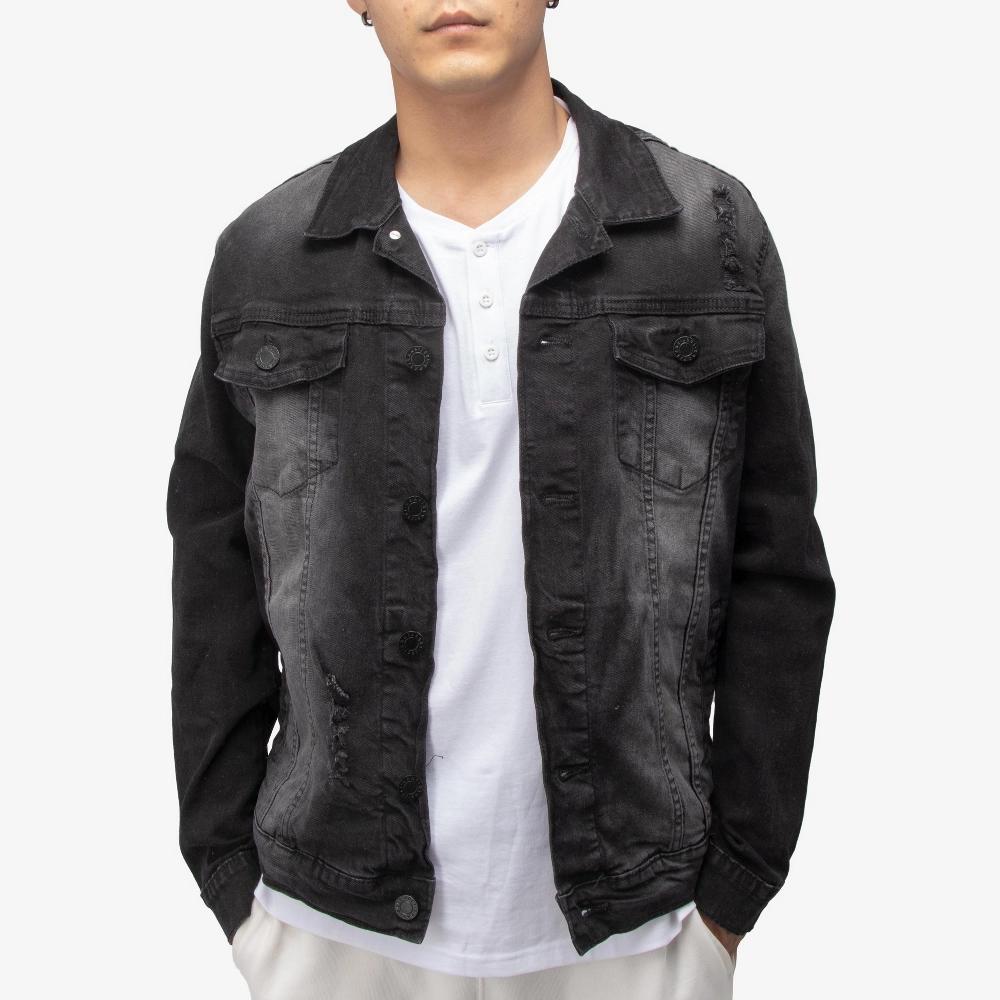 X RAY Men's Denim Jacket in BLACK DENIM Size Medium Product Image