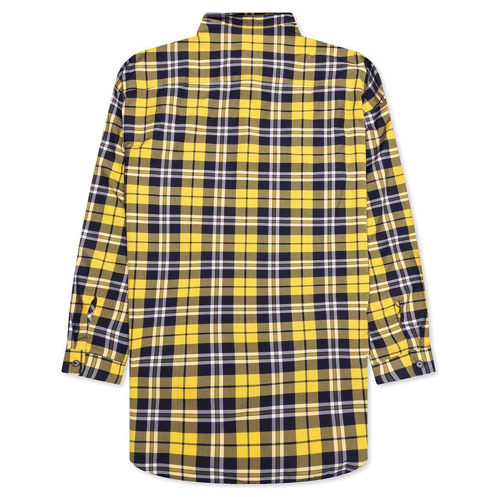 Oversized Asymmetrical Smock Shirt - Dark Yellow Male Product Image