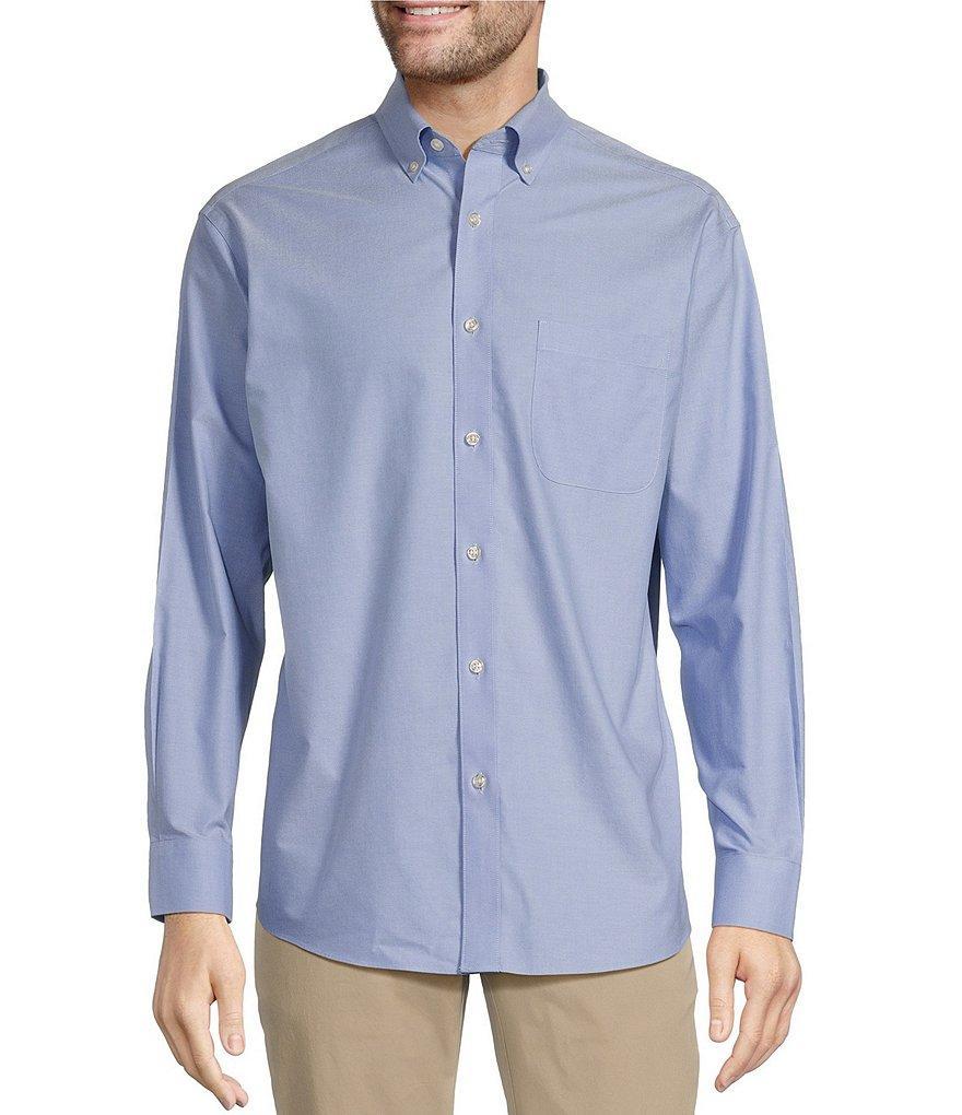 Gold Label Roundtree & Yorke Non-Iron Long Sleeve Solid Oxford Sport Shirt Product Image