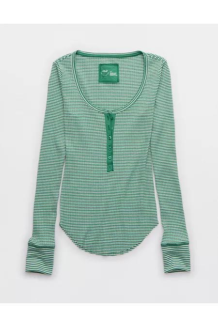 Aerie Essential Henley Layering T-Shirt Women's Product Image