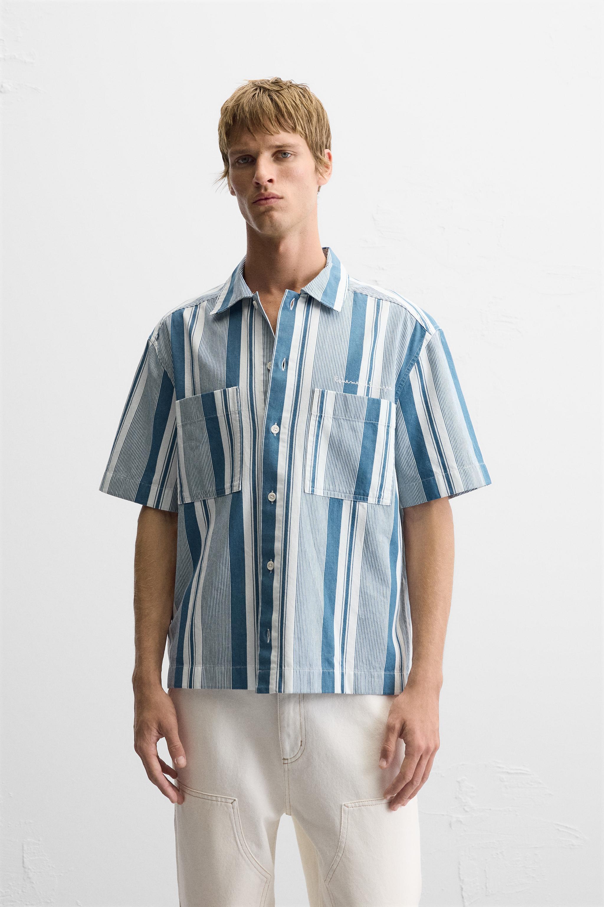 TEXTURED STRIPED SHIRT Product Image