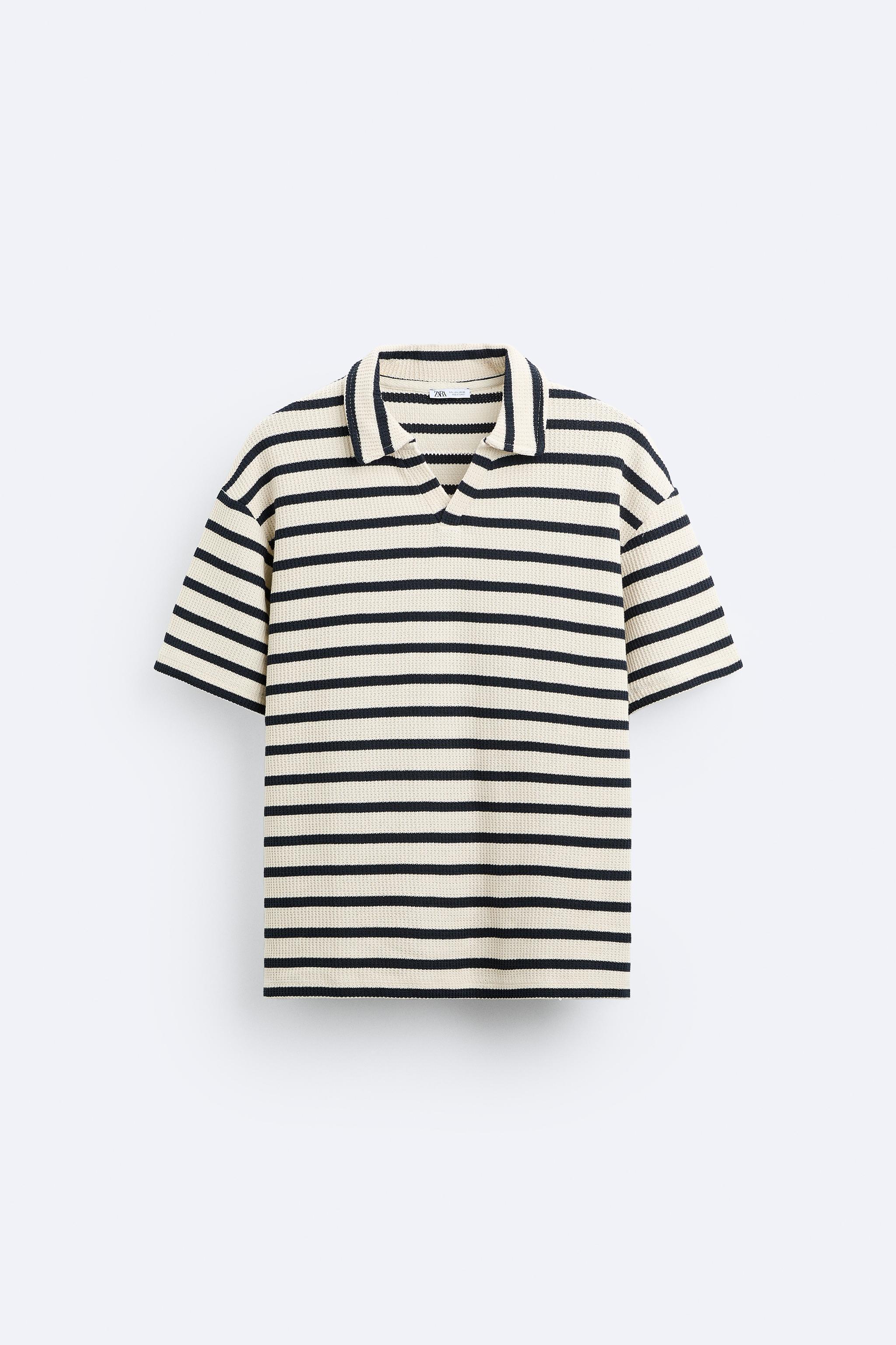 TEXTURED STRIPED POLO Product Image