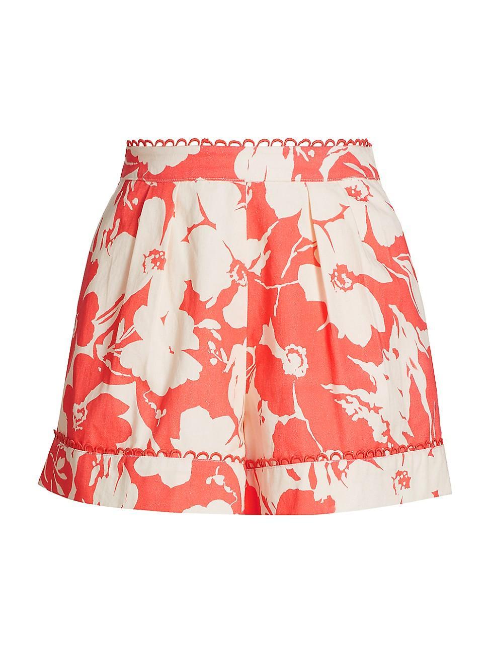 Womens Adyson Floral Pleated Shorts Product Image