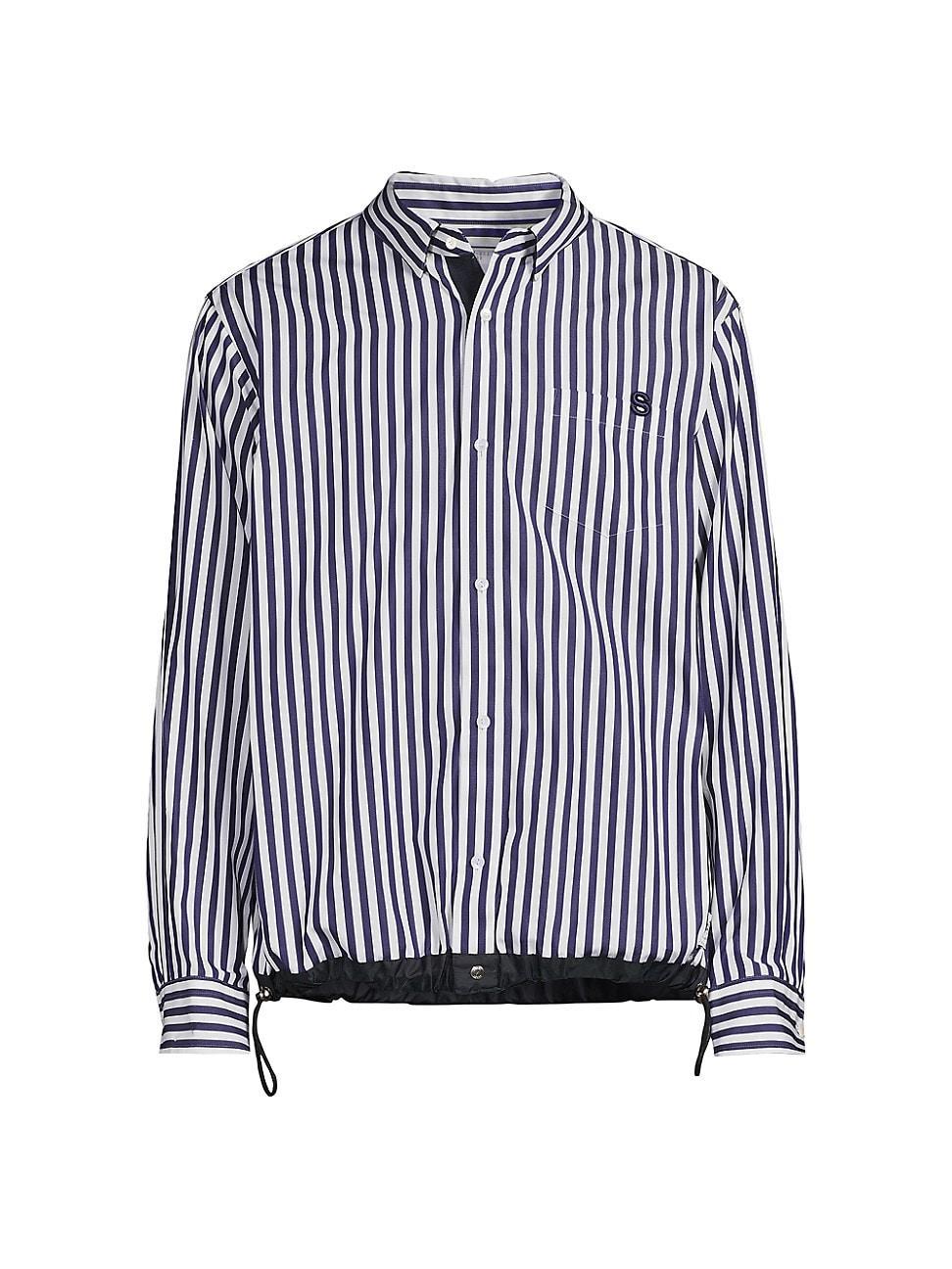 Mens Thomas Mason Striped Cotton Poplin Shirt Product Image