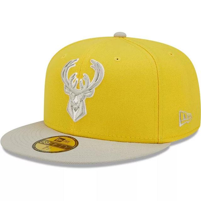 Mens New Era /Gray Milwaukee Bucks Color Pack 59FIFTY Fitted Hat Product Image