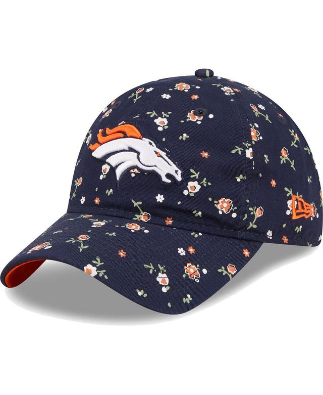 Womens New Era Navy Denver Broncos Floral 9TWENTY Adjustable Hat Product Image