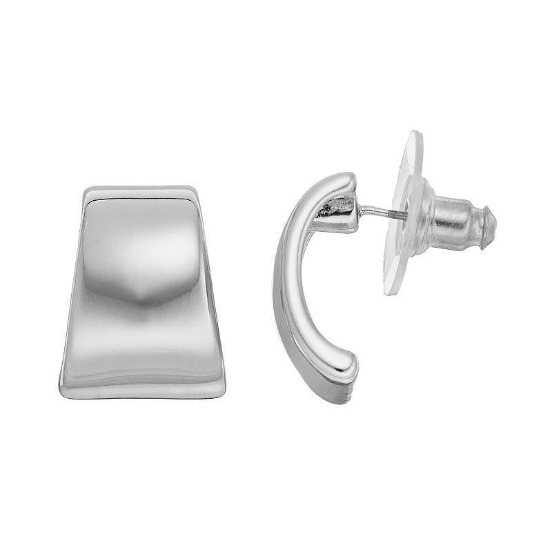 Nine West Semi-Hoop Earrings, Womens, Silver Product Image