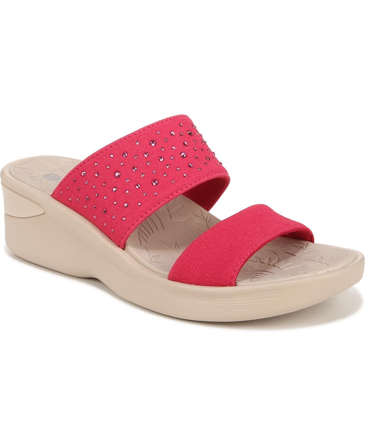 Bzees Sienna Bright Womens Wedge Sandals Pink Product Image