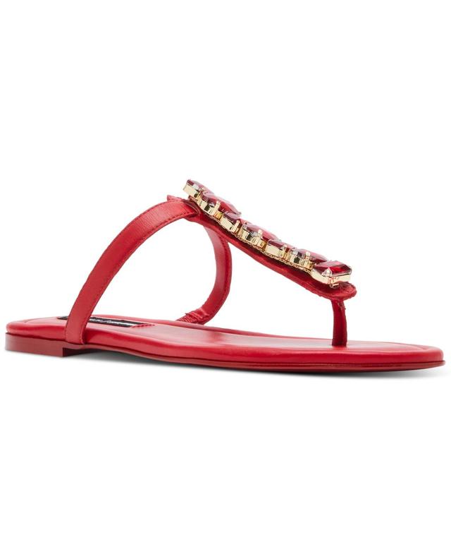 Jessica Rich x Steve Madden Womens Gemma Embellished T-Strap Slingback Sandals Product Image