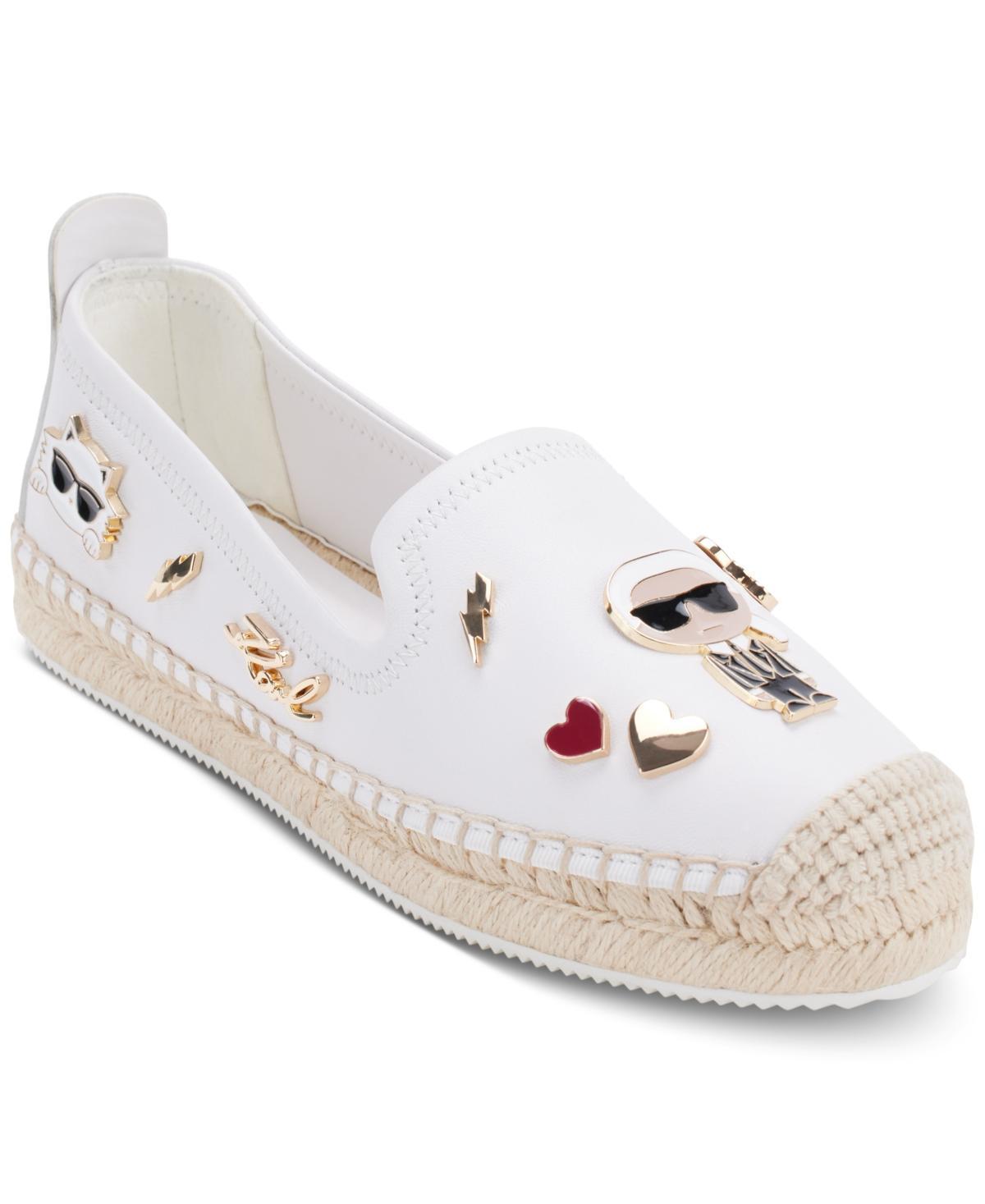 KARL LAGERFELD PARIS Michaela Pins Leather Espadrille Slip Product Image