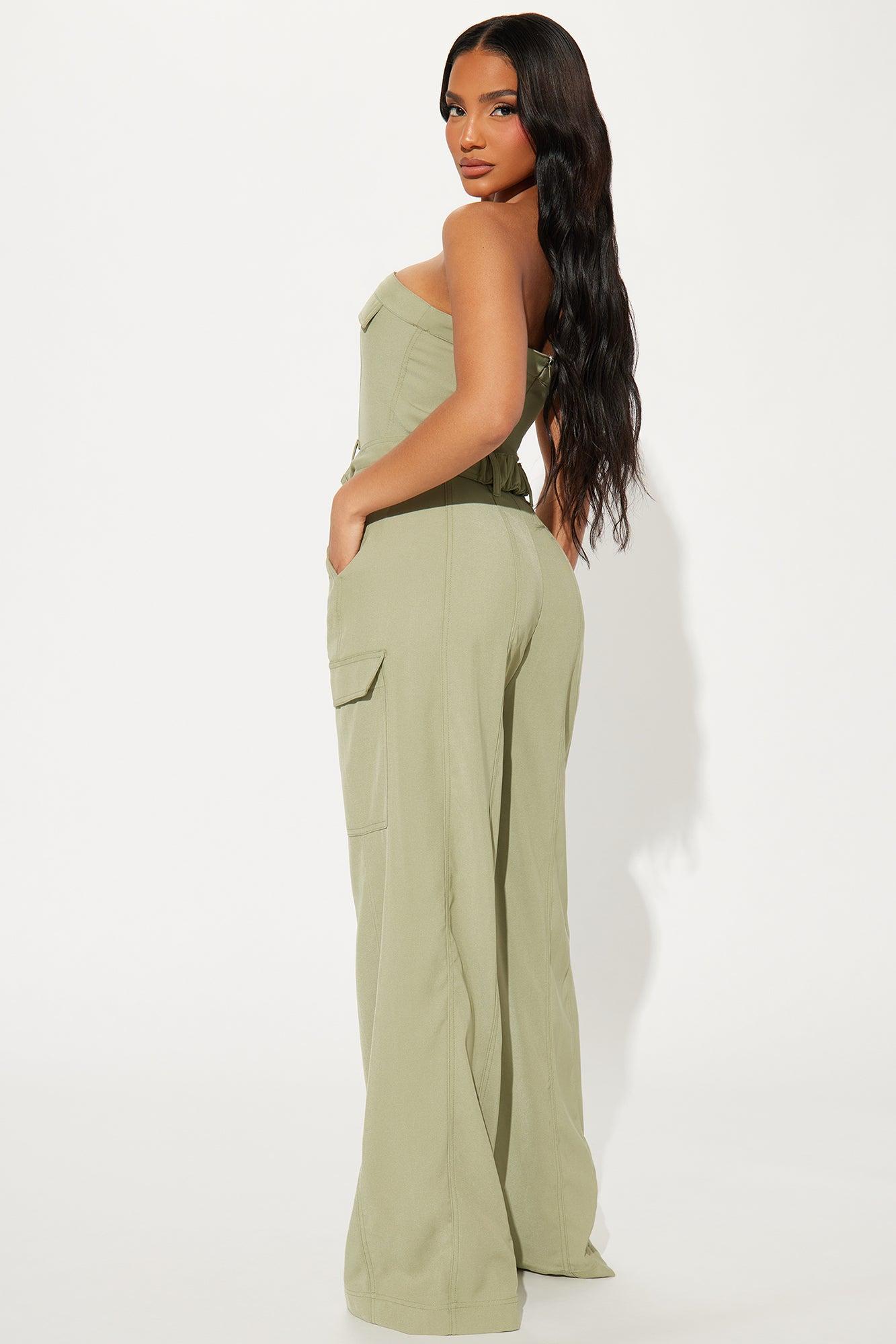 Just Your Style Jumpsuit  - Olive Product Image