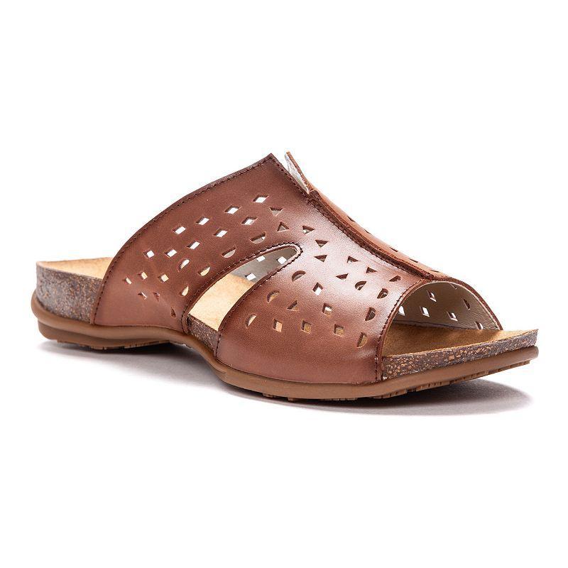 Propet Fionna Womens Leather Slide Sandals Product Image