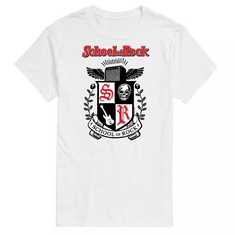 Mens School Of Rock Crest Graphic Tee Product Image