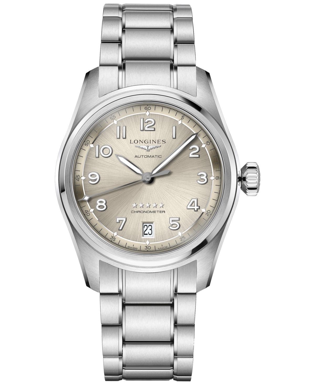 Longines Womens Swiss Automatic Spirit Chronometer Stainless Steel Bracelet Watch 37mm Product Image