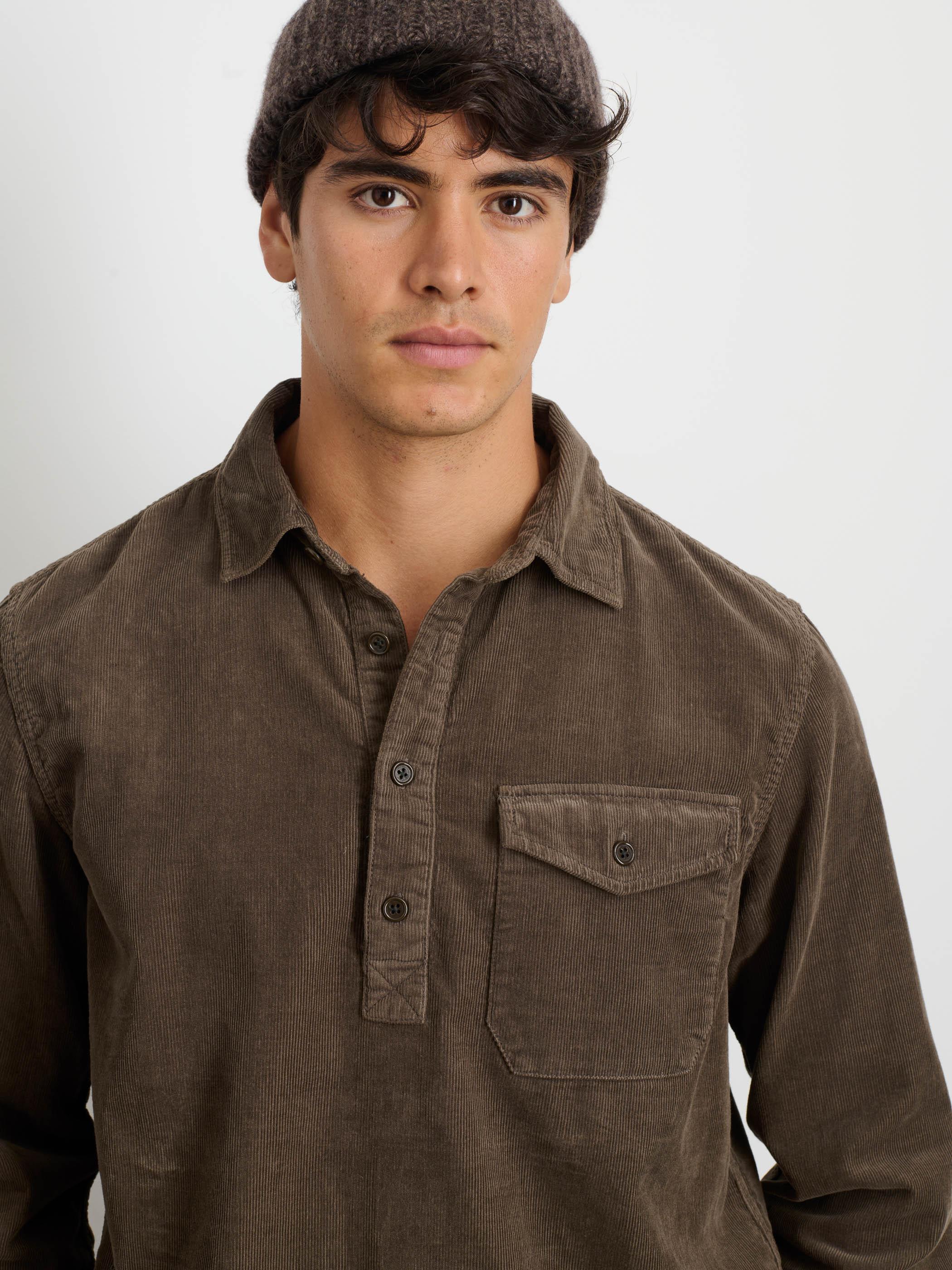 Carter Popover Shirt in Fine Wale Corduroy Male Product Image