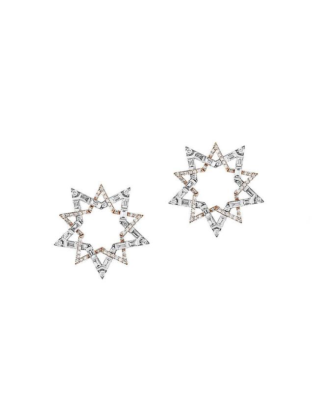 Womens Star Light Sirius Two-Tone 18K Gold & 0.63 TCW Diamond Single Star Earring Product Image