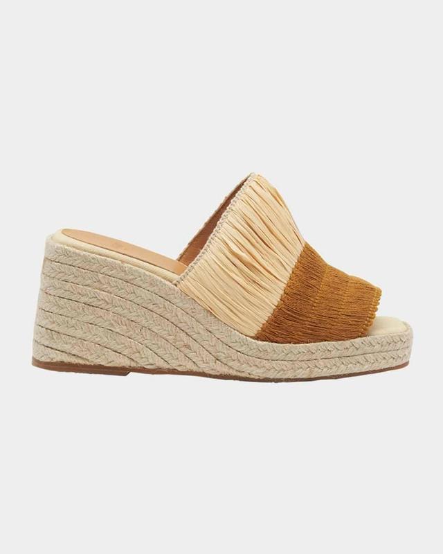 Tonia Bicolor Raffia Wedge Espadrilles Product Image